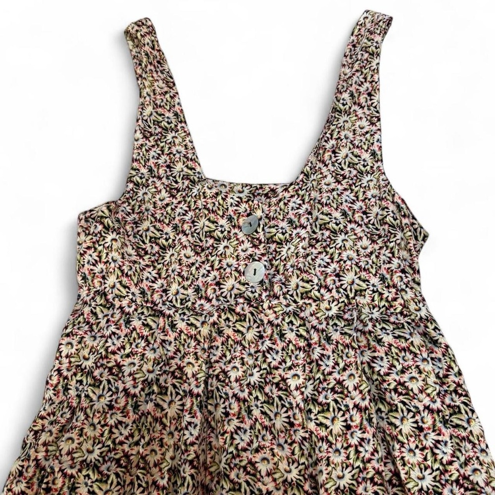 Vintage Express Microfloral Shell Button Maxi Dre… - image 4